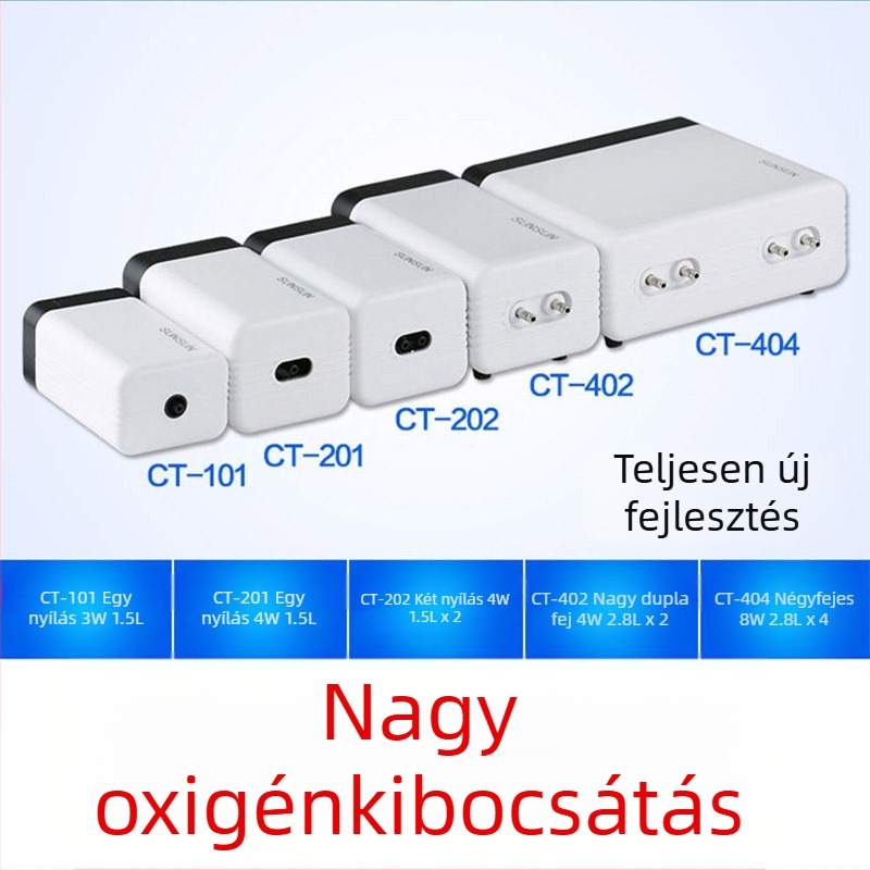 SUNSUN/SENSEN Akvárium oxigénpumpa — Otthoni használatra, nagy buborékos aeráció, Súly: 1,0 kg