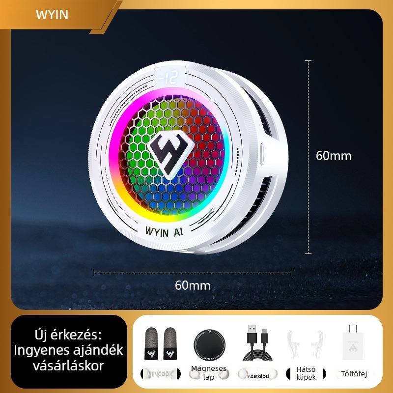 Intelligens hőmérséklet-szabályozású hűtőradiátor mobiltelefonokhoz és táblagépekhez digitális LED kijelzővel