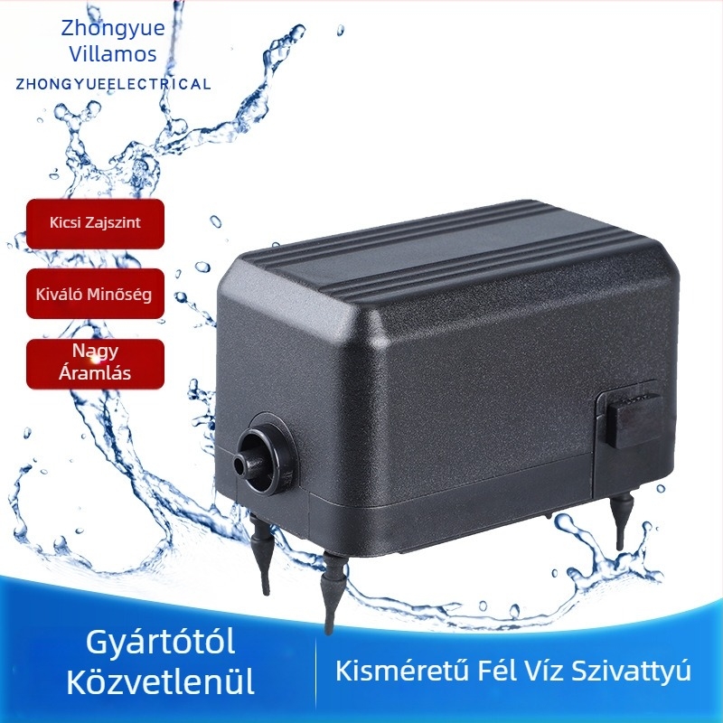 Akvarisztikai oxigénszivattyú, ZYA590 modell, ozon-szivattyú, vízoszlop lámpa, zajcsökkentő