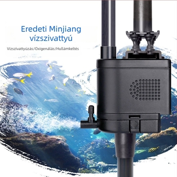 Minjiang akváriumi oxigénpumpa 3-in-1 szűrővel, nappali/otthoni használatra, vízcsere nélkül, közepes–nagy méretű ökológiai oxigénpumpa