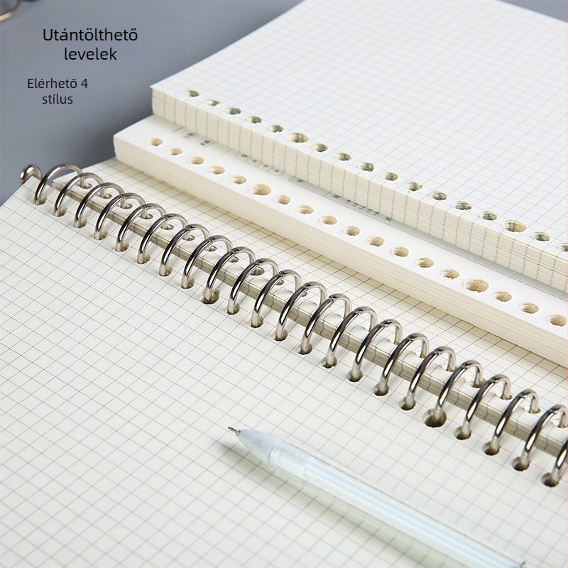 Loose-leaf betét gyűrűs noteszhez, B5, 60 lap, 20-26-30 lyuk, belső oldal papírból, logónyomás engedélyezett