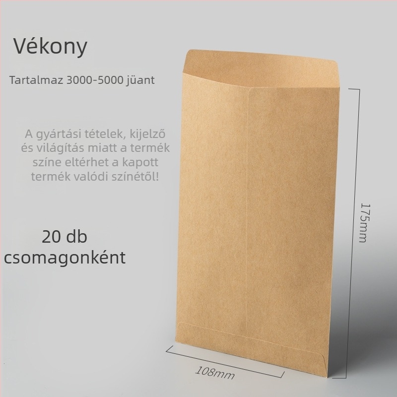 Thinking Kraft papír boríték pénztárca – Boríték stílusú pénz tárolás, Nagy / Közepes / Kicsi