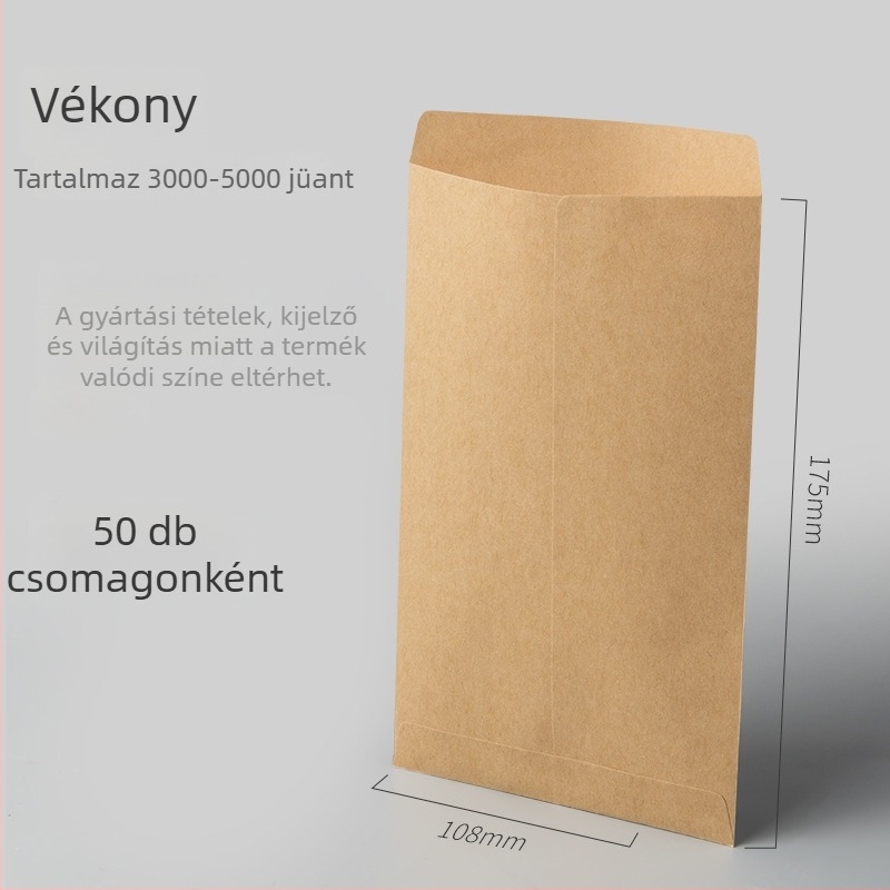 Thinking Kraft papír boríték pénztárca – Boríték stílusú pénz tárolás, Nagy / Közepes / Kicsi