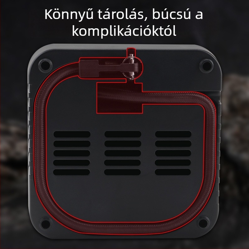 Hordozható autógumi-fújó pumpa, akkumulátoros, 36–96V, 120W, 5A