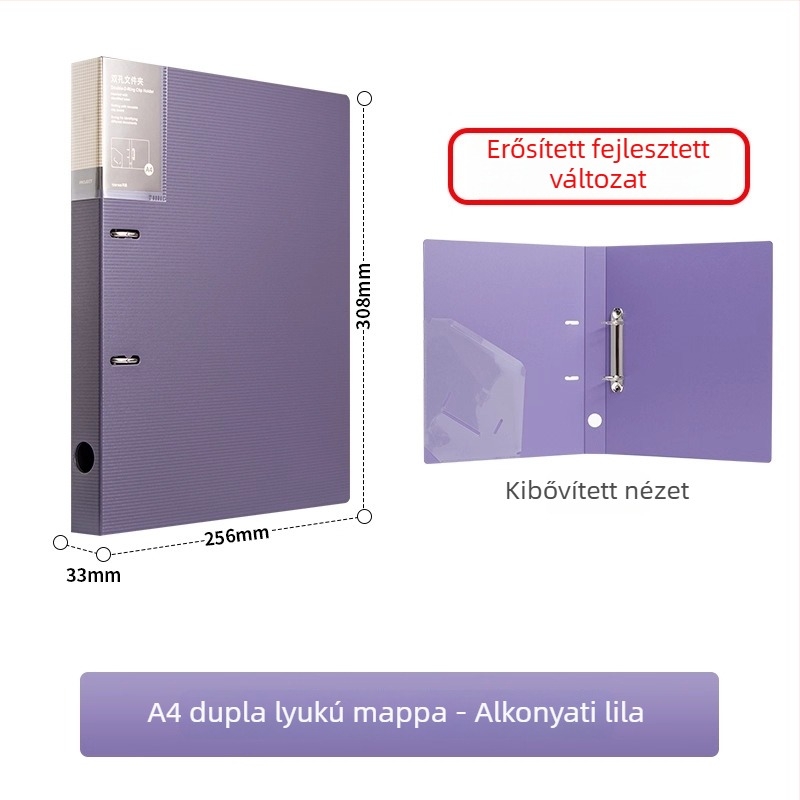 Ts-1615 Négylyukú A4 PP iratrendező beillesztő oldalakkal, testre szabható, nyomtatott logó