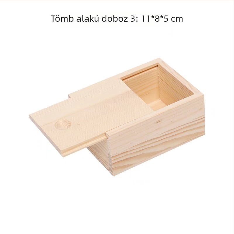 LG628 Fa tároló doboz, természetes fa, átlátszó fedél, logó nyomtatás elérhető, ezüst forró nyomtatás, csomagoló doboz