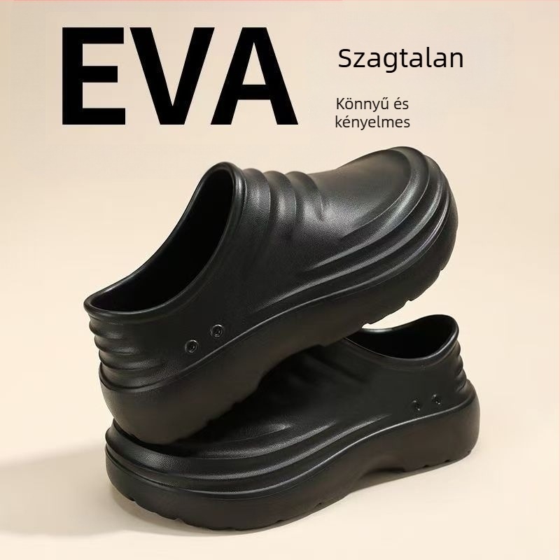 Unisex EVA esőcsizma műszőrme béléssel, középmagas csővel, vízálló és csúszásmentes munkacipő mind a szezonokra