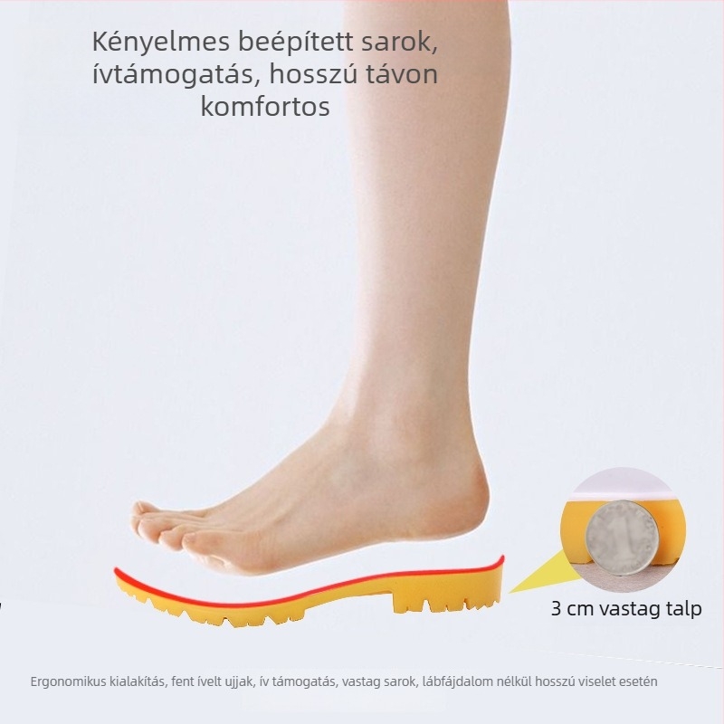 Műanyag esőcsizmák élelmiszeripar számára – higiénikus kantin cipő, középmagasságú, csúszásmentes talp