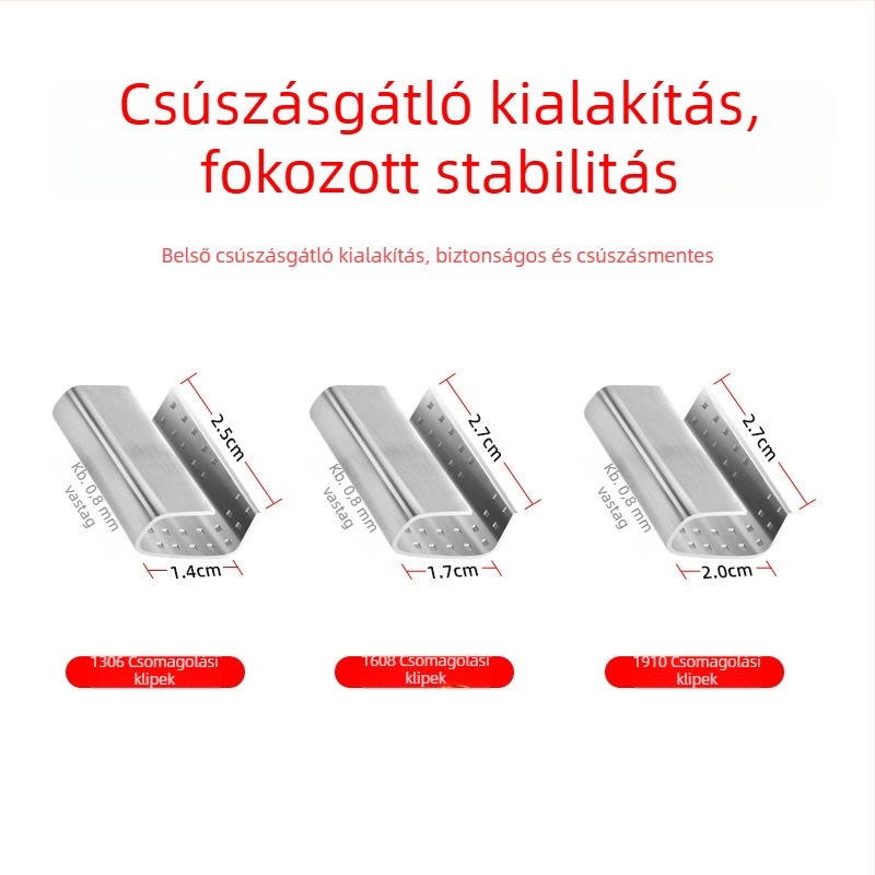 Nylonból készült csomagoló csat, termékkód Jzw668048286956, húzószilárdság 246,9 kg, kartoncsomagoláshoz