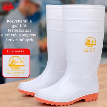 1302 Modell Magasított PVC Esőcsizmák — Uniszex, PVC Felsőrész, Gumírozott Talp, Csúszásmentes