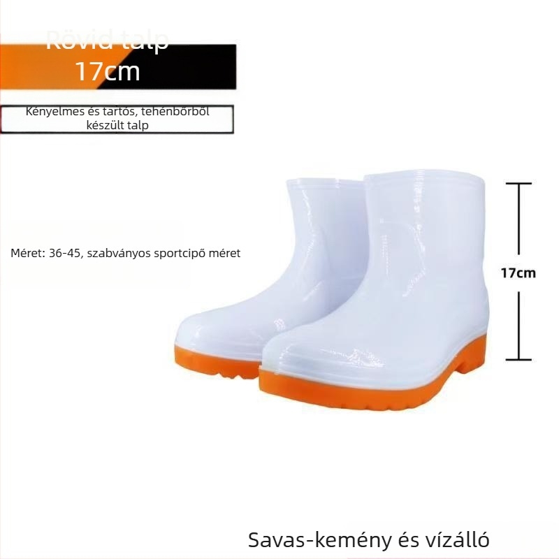 1302 Modell Magasított PVC Esőcsizmák — Uniszex, PVC Felsőrész, Gumírozott Talp, Csúszásmentes