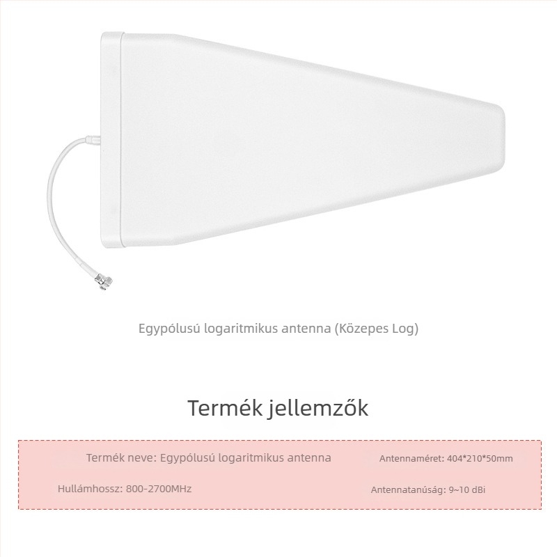 Log-periodikus antenna, 10 dBi nyereség, 698–4000 MHz, kültéri, ayissmoye XDS