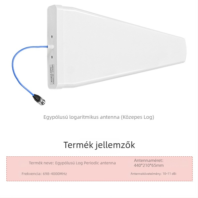 Log-periodikus antenna, 10 dBi nyereség, 698–4000 MHz, kültéri, ayissmoye XDS
