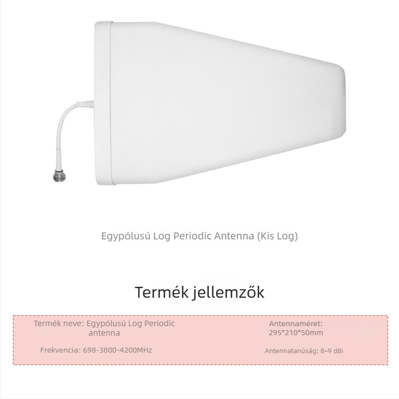 Log-periodikus antenna, 10 dBi nyereség, 698–4000 MHz, kültéri, ayissmoye XDS