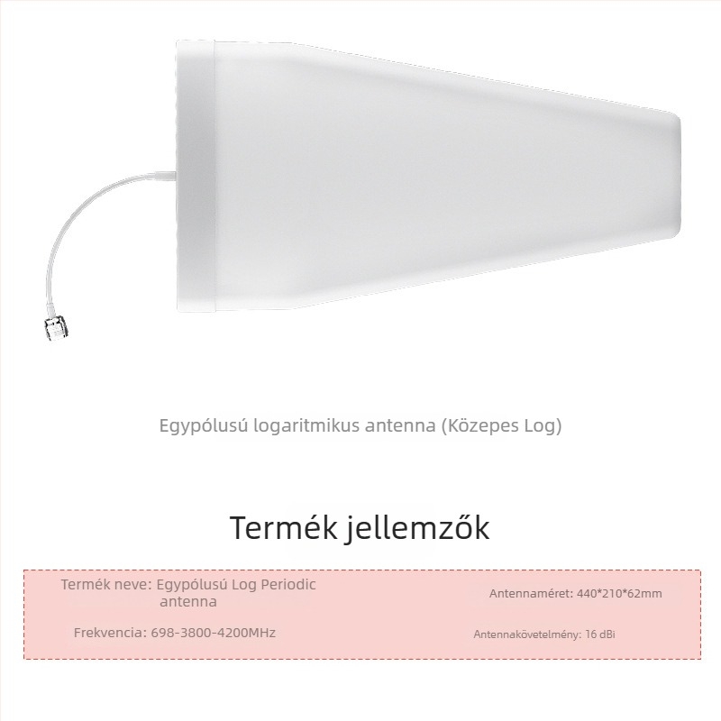 Log-periodikus antenna, 10 dBi nyereség, 698–4000 MHz, kültéri, ayissmoye XDS