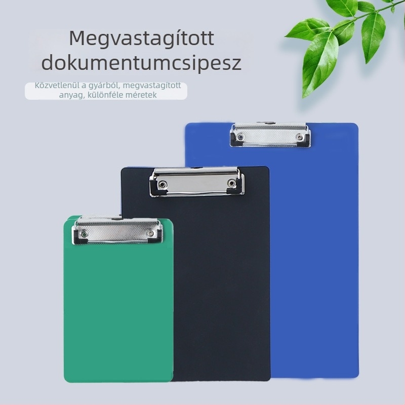 Rich Eight A4 Mappa klipszel és írófelülettel, vastag dokumentum mappa értekezletekhez, irodai kellékek