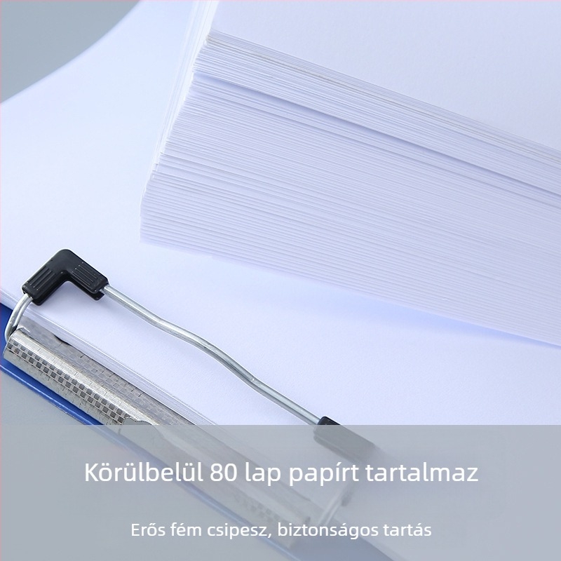 Rich Eight A4 Mappa klipszel és írófelülettel, vastag dokumentum mappa értekezletekhez, irodai kellékek