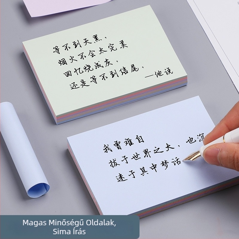 Ragasztós jegyzetek hosszú indexcsíkok – 100 oldal, vastag papírral borított, 0.044 kg, alapcsomagolás, Chuangyi