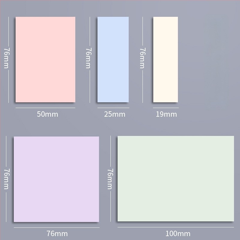 Ragasztós jegyzetek hosszú indexcsíkok – 100 oldal, vastag papírral borított, 0.044 kg, alapcsomagolás, Chuangyi