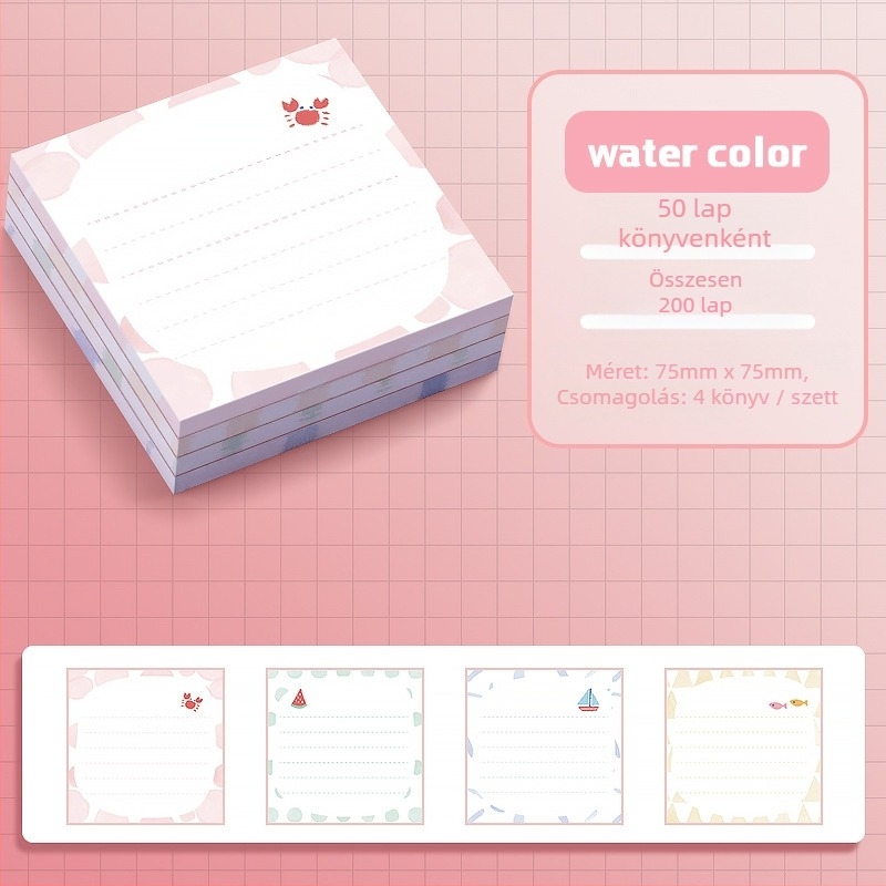 Ragasztós jegyzetek hosszú indexcsíkok – 100 oldal, vastag papírral borított, 0.044 kg, alapcsomagolás, Chuangyi