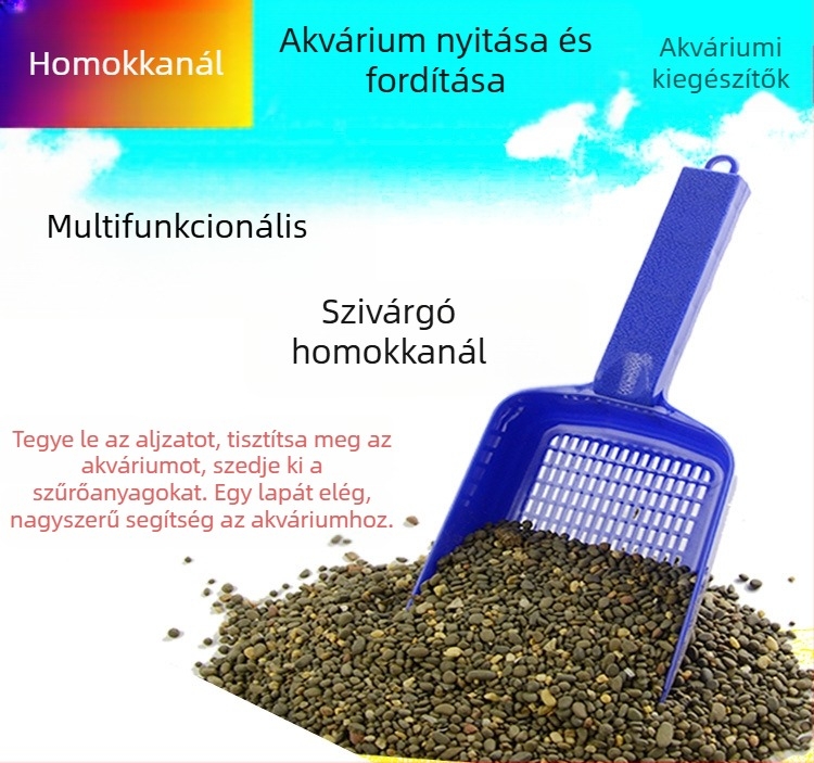 Akvaris homoklapát – műanyag, tömeg 0.1, Guangdong eredetű, akváriumi felszerelés
