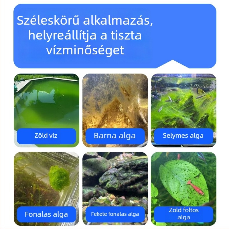 Jiasheng Algamentesítő halastóhoz és akváriumokhoz – eltávolítja a zöld algákat, moha, barna algát és duckweed
