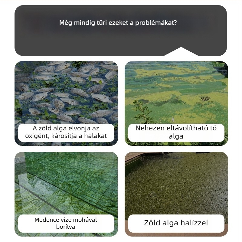 Jiasheng Algamentesítő halastóhoz és akváriumokhoz – eltávolítja a zöld algákat, moha, barna algát és duckweed