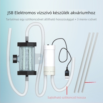 Akváriumi vízcserélő pumpa ürülék szívóval, elektromos tisztítással és homok mosásával
