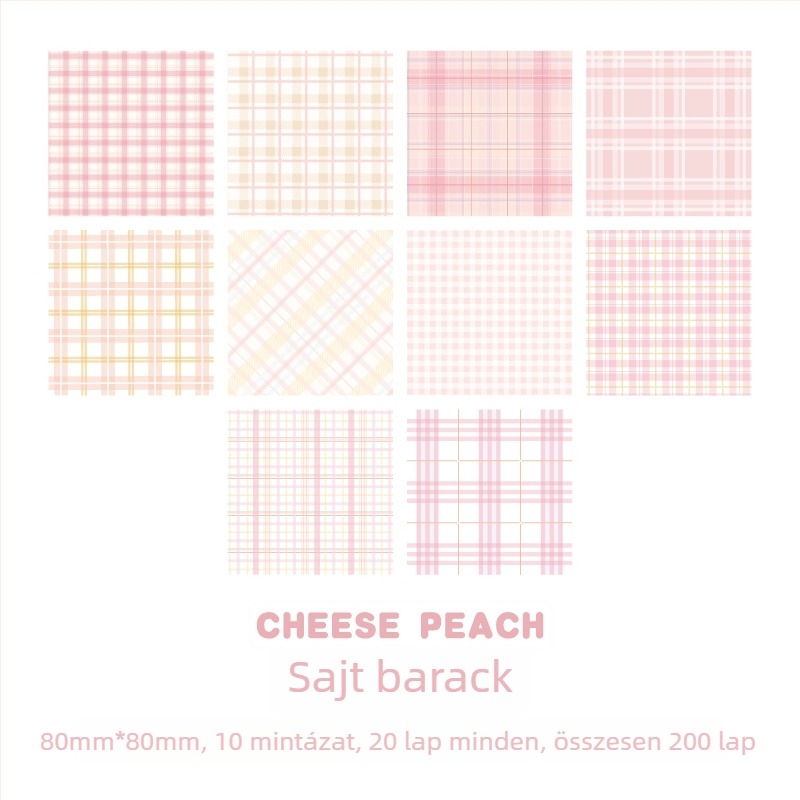 Naptárhoz tervező rácsos jegyzetek, 200 lap, ragasztásra kész, diákoknak