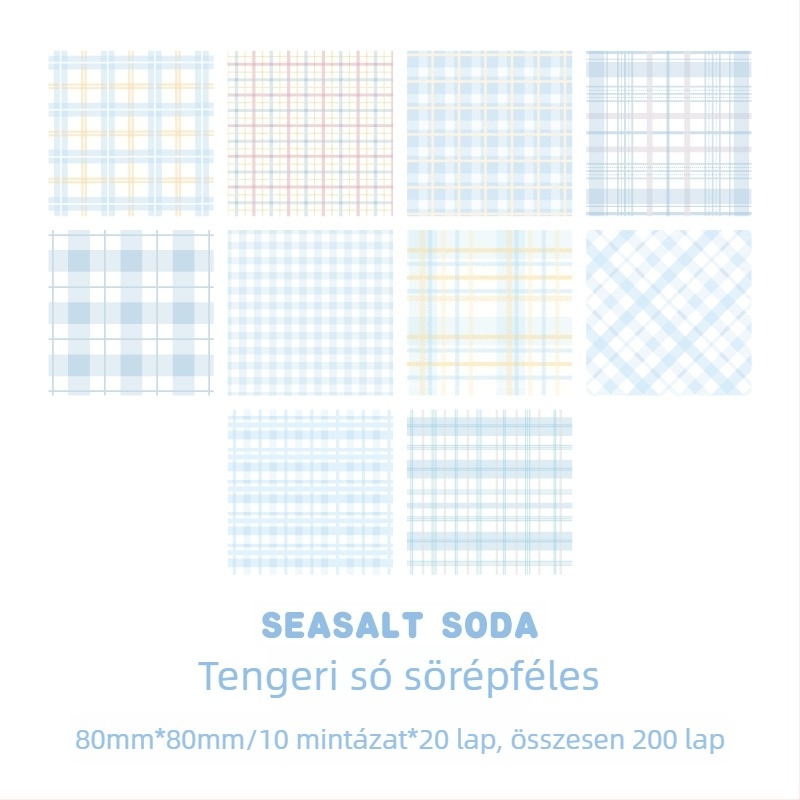 Naptárhoz tervező rácsos jegyzetek, 200 lap, ragasztásra kész, diákoknak