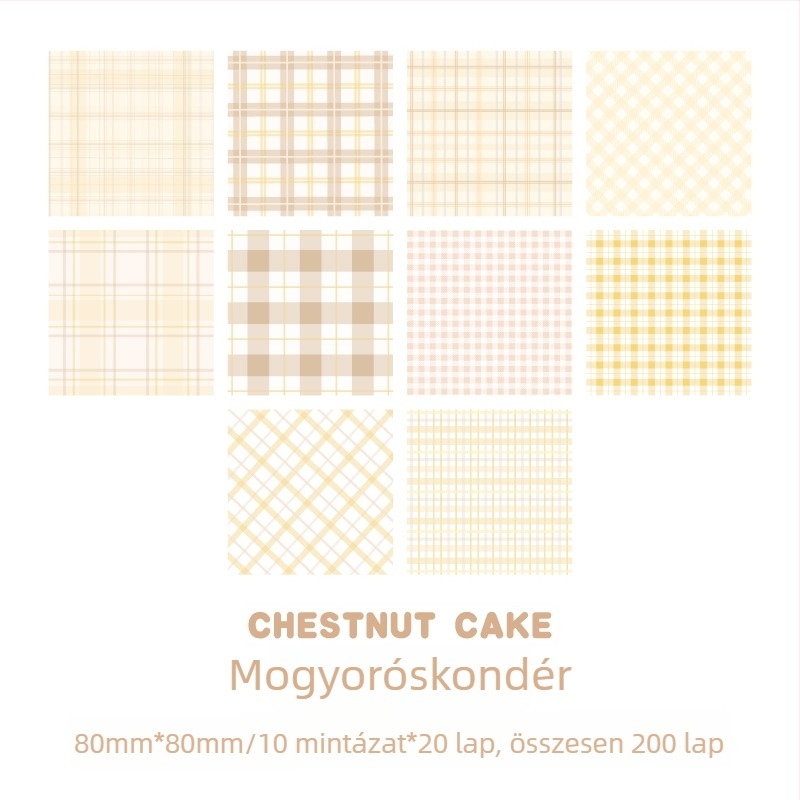 Naptárhoz tervező rácsos jegyzetek, 200 lap, ragasztásra kész, diákoknak