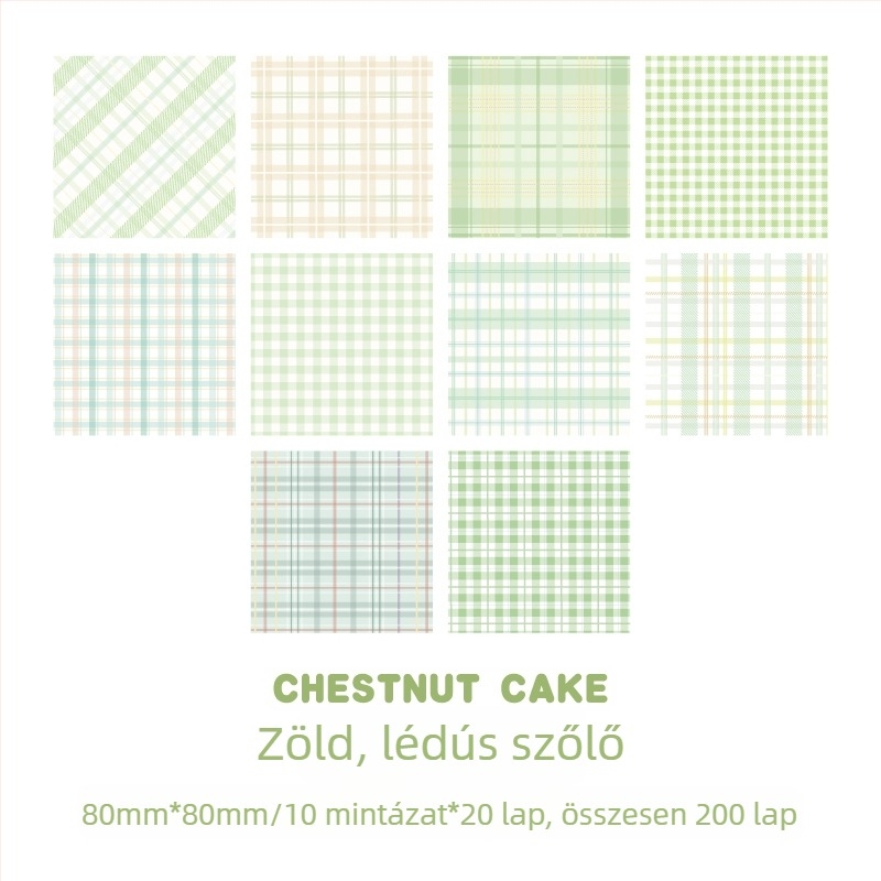 Naptárhoz tervező rácsos jegyzetek, 200 lap, ragasztásra kész, diákoknak