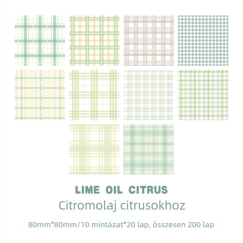 Naptárhoz tervező rácsos jegyzetek, 200 lap, ragasztásra kész, diákoknak