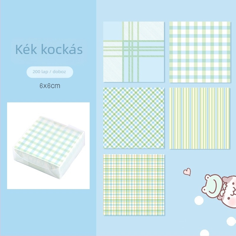 Naptárhoz tervező rácsos jegyzetek, 200 lap, ragasztásra kész, diákoknak