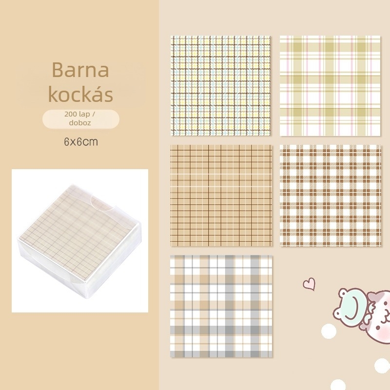 Naptárhoz tervező rácsos jegyzetek, 200 lap, ragasztásra kész, diákoknak