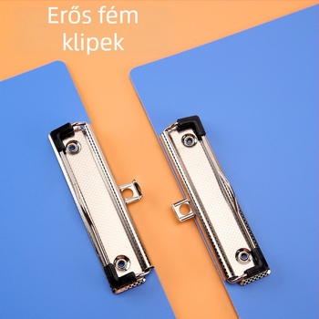 A4-es méretű műanyag irattartó, lapos csipesz – modell H8109b