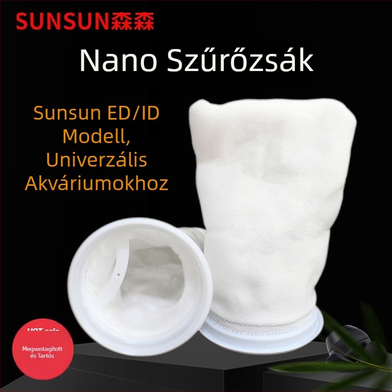 Nano vastagított, sűrített akváriumi szűrőzsák hálós szűrőanyaggal