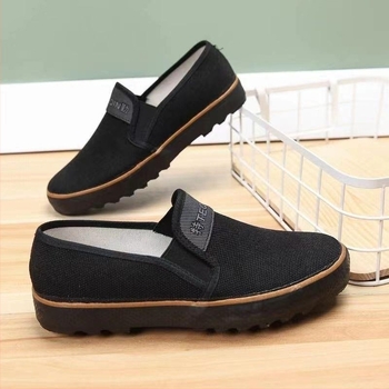 Slip-On munkás cipő; kopásálló; felsőrész vászon; talp gumi; uniszex