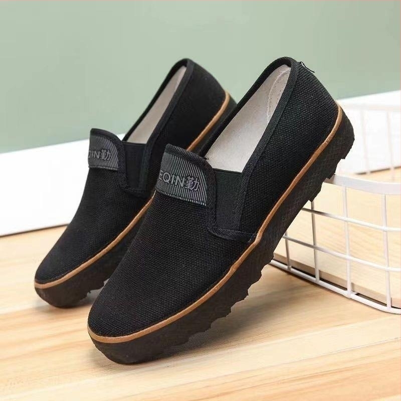 Slip-On munkás cipő; kopásálló; felsőrész vászon; talp gumi; uniszex