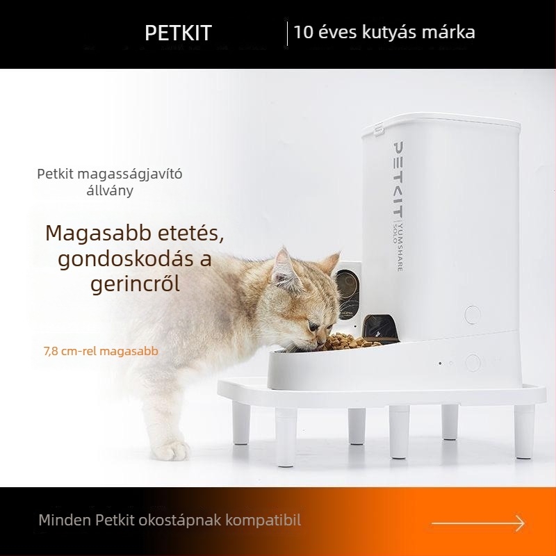 Xiaopei automata etető emelő tartó – ABS anyagból, teljes készlet, macskatál tartó