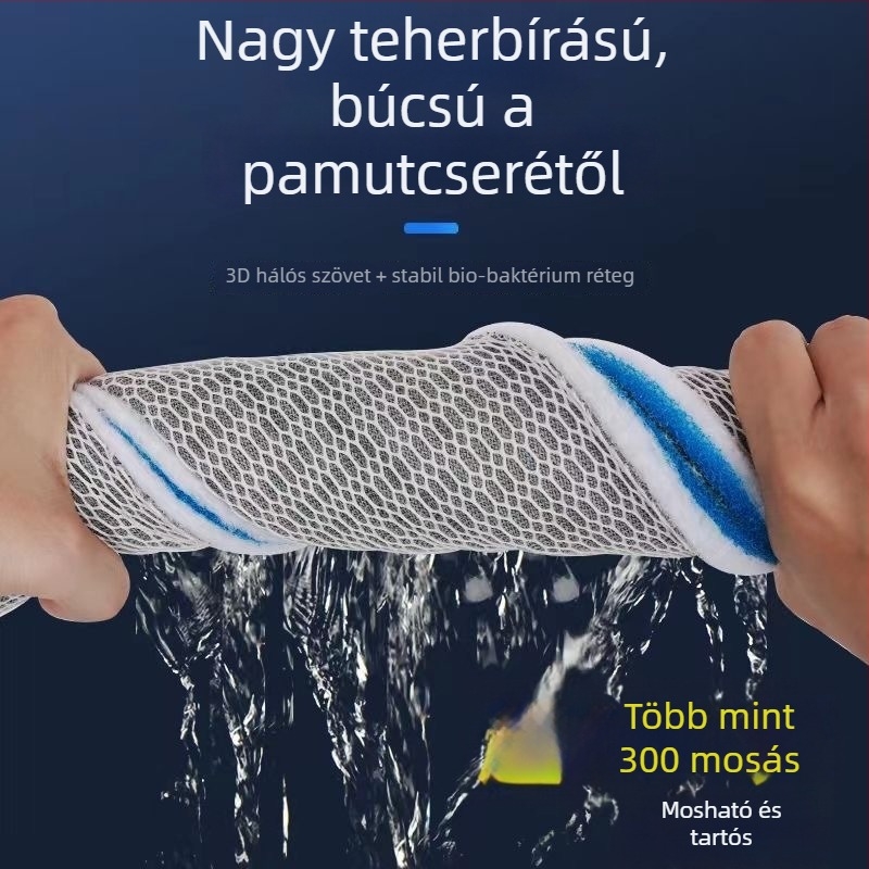 6D szűrőpamut akváriumhoz, magas sűrűségű szűrőpárna, 100×120 cm, újra tisztítható