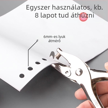 PP műanyag lyukasztó és kapcsos gyűrűk kézi naplóhoz