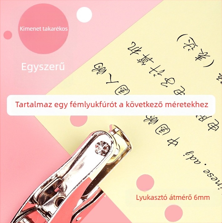 PP műanyag lyukasztó és kapcsos gyűrűk kézi naplóhoz