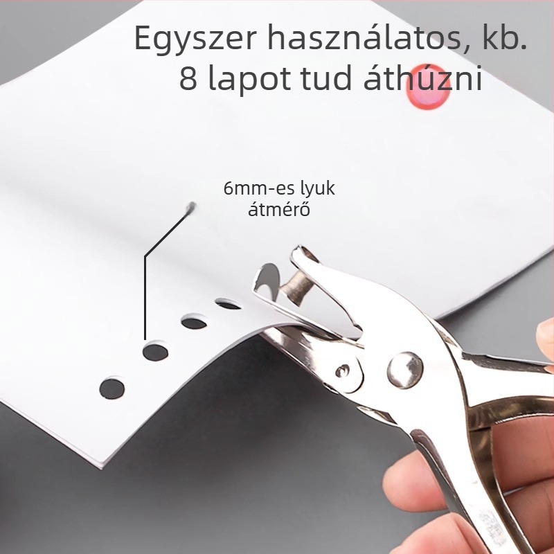 PP műanyag lyukasztó és kapcsos gyűrűk kézi naplóhoz