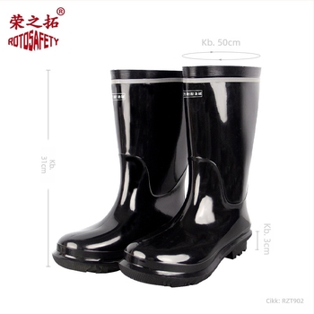 Férfi esőcsizmák gumiból és műanyagból, vízállóak, olajállóak, sav- és lúgállóak, PVC anyagú, gyorsan száradó bélés, középmagasságú