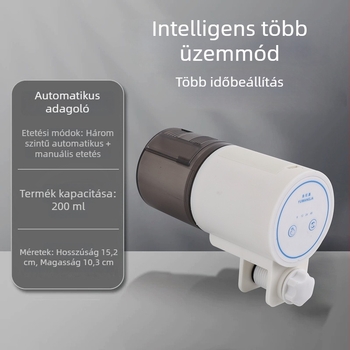 Időzítős automata etető akváriumi díszhalak és teknősök számára