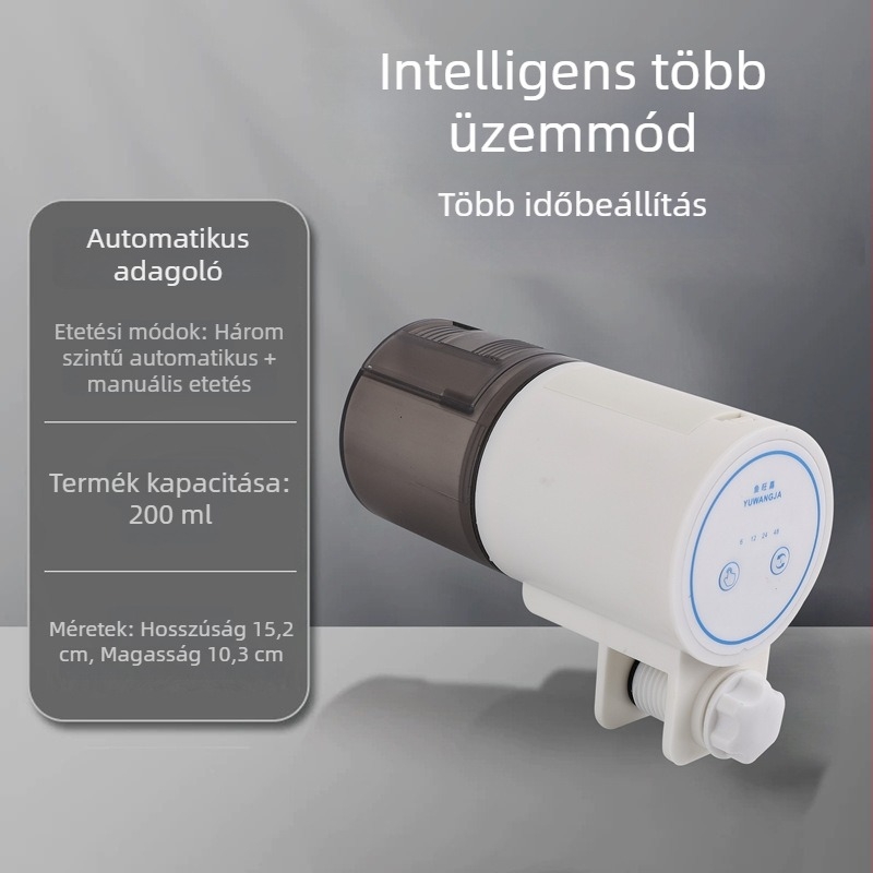 Időzítős automata etető akváriumi díszhalak és teknősök számára
