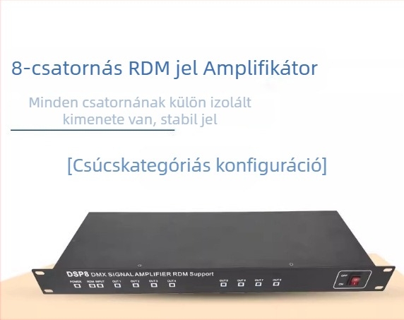DMX jel erősítő és elosztó a színpadi világításhoz MX512 — 4/8 csatornás, Beam PAR fény transzceiver, márka Fuli