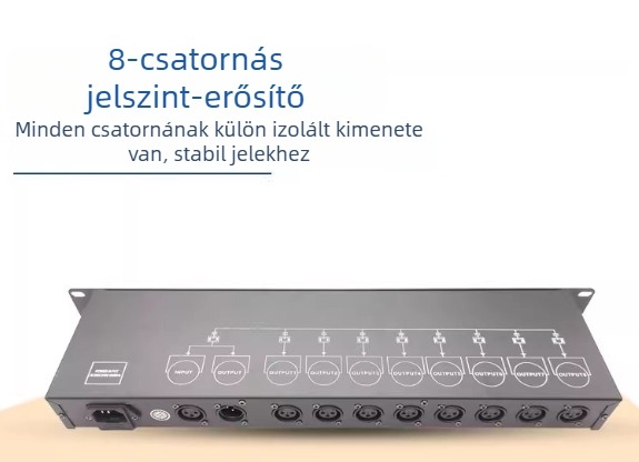 DMX jel erősítő és elosztó a színpadi világításhoz MX512 — 4/8 csatornás, Beam PAR fény transzceiver, márka Fuli