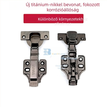 Szekrényajtó csukló turbina állítócsavarral, gyors montázs kazettával, 1 mm vas, stancolás